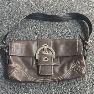 Coach Y2K Small Soho Flap Mahogany Chocolate Brown Shoulder Bag 2005